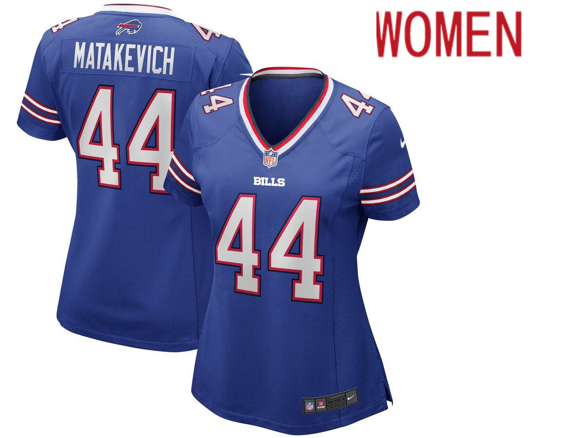 Women Buffalo Bills #44 Tyler Matakevich Nike Royal Player Game NFL Jersey